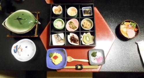 Breakfast at our ryokan